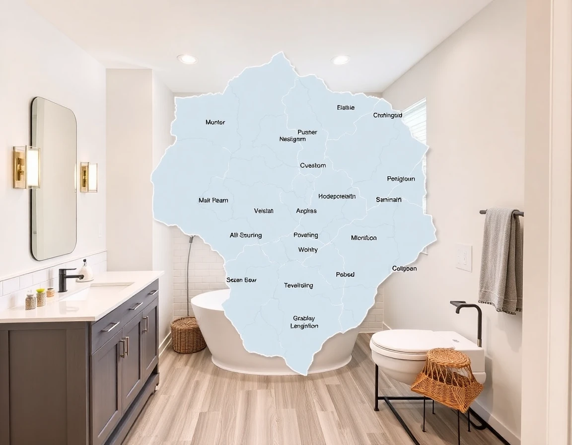 Bathroom Remodeling Service Areas Map